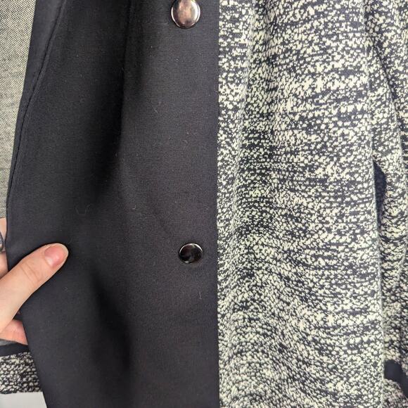Calvin Klein Plus 20W Tweed Blazer Open Front Black White Business Casual NWT - Picture 6 of 10